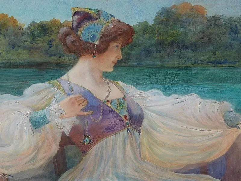 1848-Ernest Louis Lessieux - Signora